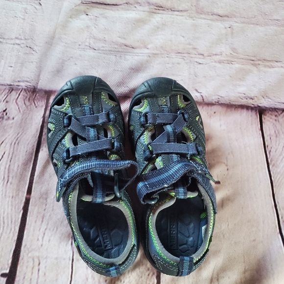 Merrell Hydro Sport Hiker Waterproof Sandals Blue Green Youth Kids Boys Size 12M - Picture 5 of 7